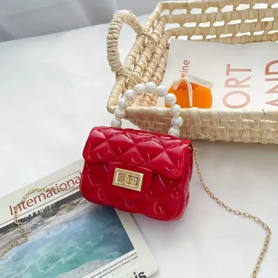 Cute Fashionable Pearl Handle Small Shoulder Bag
